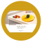 【精选】四时烟火 40*8cm（GBHX）菜板砧板 圆形 食品接触PE塑料 黄色 计价单位:个
