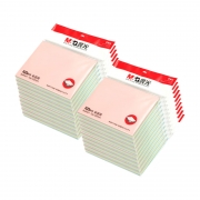 【精选】晨光 M＆G 优事贴多彩自粘便条纸 AS34D1011000D YS-11 3”*4” 76*102mm (黄色、绿色、蓝色、粉红) 100页/本 20本/盒