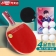 【精选】红双喜 H4006 四星乒乓球拍 直拍 单拍附拍套+6个乒乓球（单位：套）