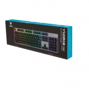 【精选】雷柏V520RGB-104键 IP68级防水光轴RGB背光机械键盘 拔插轴:颜色分类:黑色